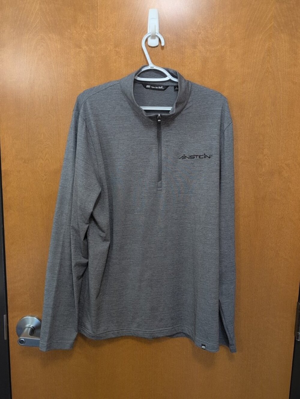 Travis Mathew Jacket Men's L Gray Long Sleeve Quarter Zip Pullover Ainstein